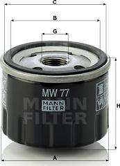 Mann-Filter MW 77 - Масляный фильтр avtokuzovplus.com.ua