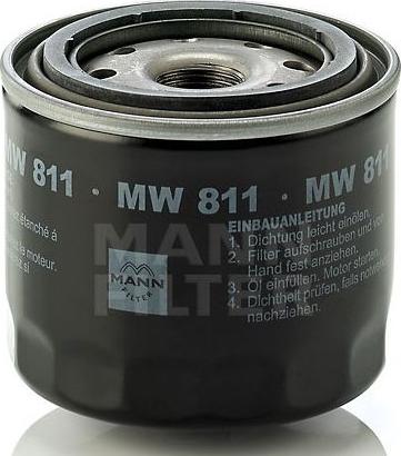 Mann-Filter MW 811 - Масляний фільтр autocars.com.ua