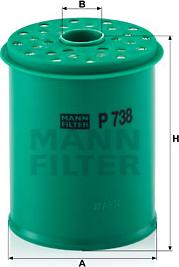 Mann-Filter P 738 x - Топливный фильтр autodnr.net