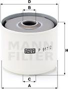 Mann-Filter P 917/2 x - Топливный фильтр avtokuzovplus.com.ua