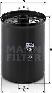 Mann-Filter P 945 x - Паливний фільтр autocars.com.ua