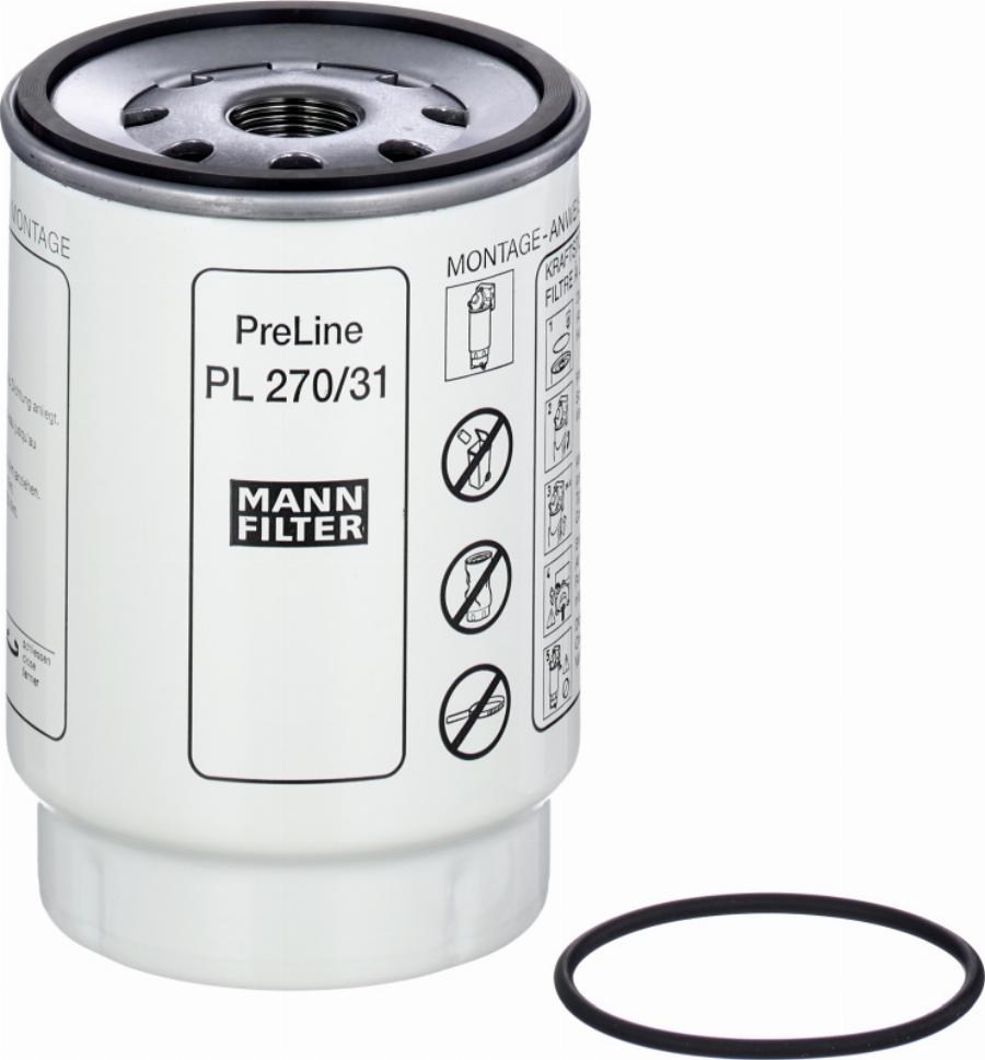 Mann-Filter PL 270/31 Z - Топливный фильтр autodnr.net