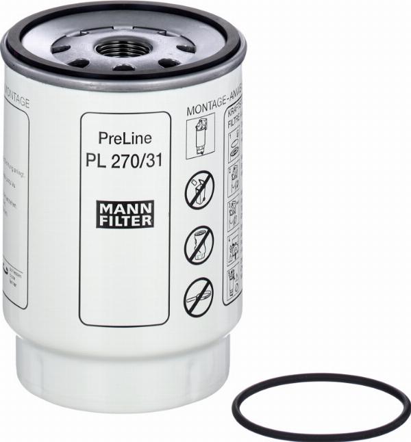 Mann-Filter PL 270/31 Z - Паливний фільтр autocars.com.ua