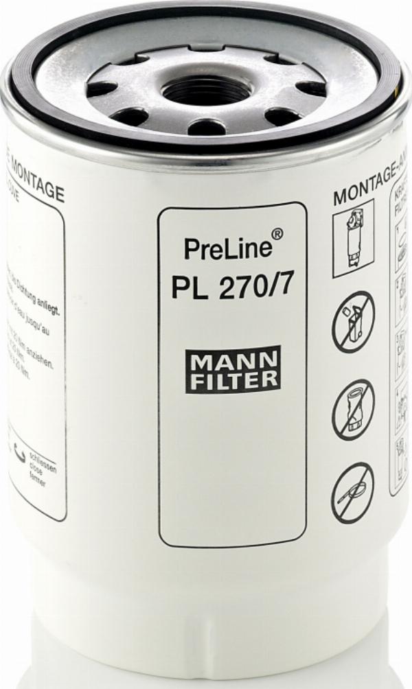Mann-Filter PL 270/7 x - Паливний фільтр autocars.com.ua