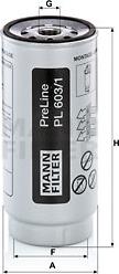 Mann-Filter PL 603/1 x - Топливный фильтр autodnr.net