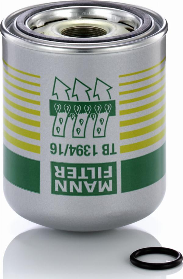 Mann-Filter TB 1394/16 x - Патрон осушувача повітря, пневматична система autocars.com.ua
