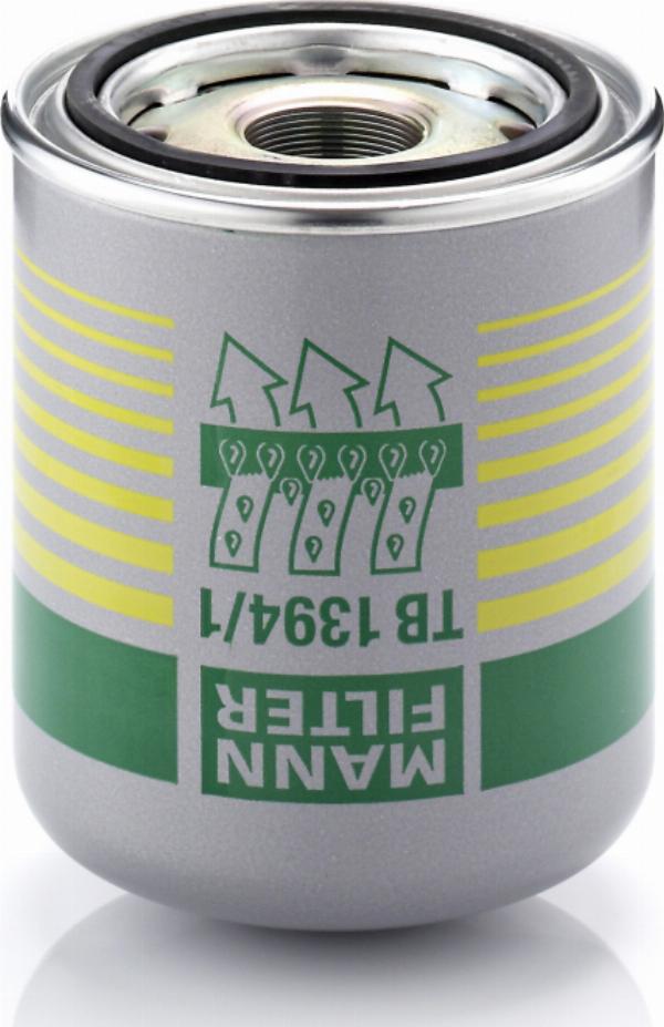 Mann-Filter TB 1394/1 x - Патрон осушувача повітря, пневматична система autocars.com.ua