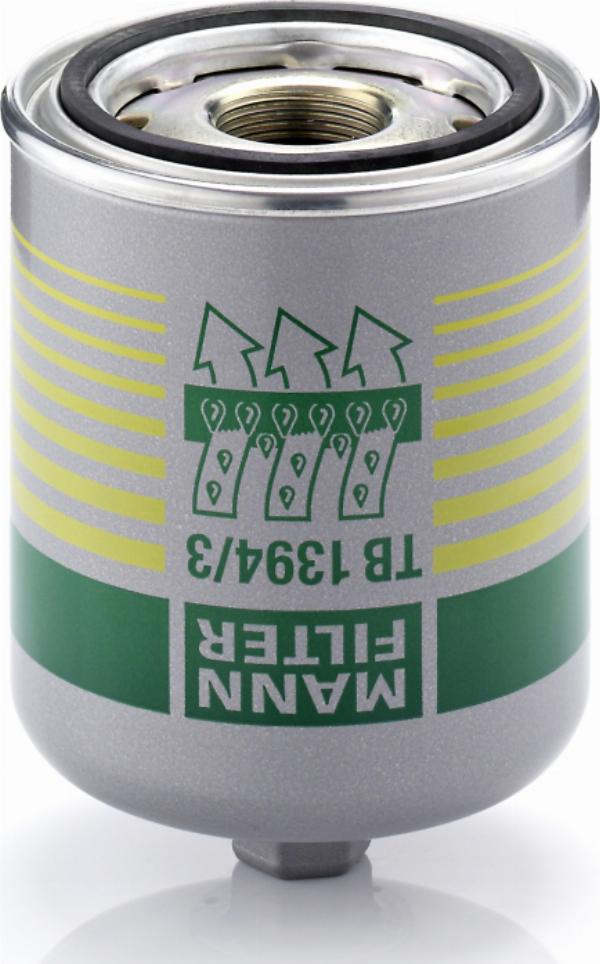 Mann-Filter TB 1394/3 x - Патрон осушувача повітря, пневматична система autocars.com.ua
