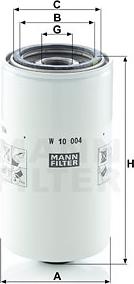 Mann-Filter W 10 004 - Масляний фільтр autocars.com.ua