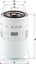 Mann-Filter W 10 020 - Масляний фільтр autocars.com.ua