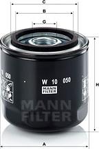 Mann-Filter W 10 050 - Масляный фильтр avtokuzovplus.com.ua