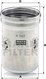 Mann-Filter W 1022 - Масляный фильтр avtokuzovplus.com.ua