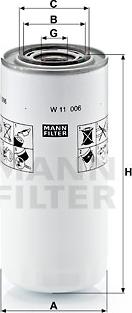 Mann-Filter W 11 006 - Масляний фільтр autocars.com.ua