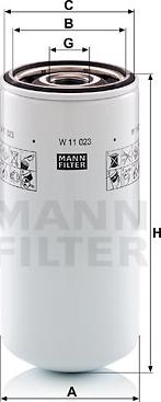 Mann-Filter W 11 023 - Масляний фільтр autocars.com.ua