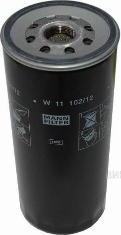 Mann-Filter W 11 102/12 - Масляный фильтр avtokuzovplus.com.ua