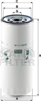 Mann-Filter W 11 102/35 - Масляный фильтр autodnr.net