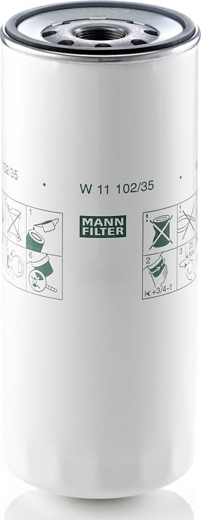 Mann-Filter W 11 102/35 - Масляний фільтр autocars.com.ua