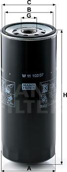 Mann-Filter W 11 102/37 - Масляний фільтр autocars.com.ua