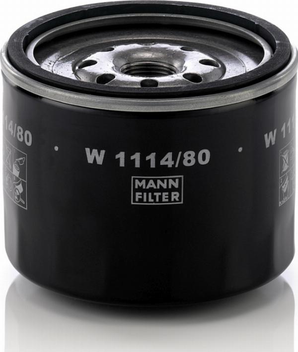 Mann-Filter W 1114/80 - Масляний фільтр autocars.com.ua