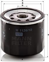 Mann-Filter W 1126/10 - Масляний фільтр autocars.com.ua