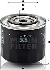 Mann-Filter W 1126 - Масляный фильтр autodnr.net