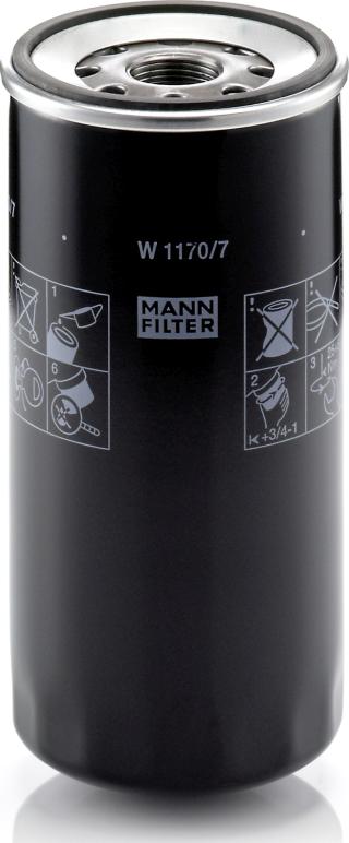 Mann-Filter W 1170/7 - Масляний фільтр autocars.com.ua