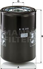 Mann-Filter W 13 015 - Фільтр гідравлічний Case New Holland W13015MANN autocars.com.ua