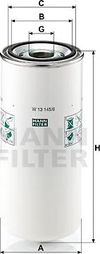 Mann-Filter W 13 145/6 - Масляный фильтр avtokuzovplus.com.ua