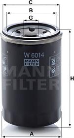 Mann-Filter W 6014 - Масляний фільтр autocars.com.ua