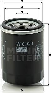 Mann-Filter W 610/3 - Масляный фильтр autodnr.net
