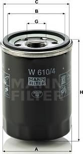 Mann-Filter W 610/4 - Масляный фильтр avtokuzovplus.com.ua
