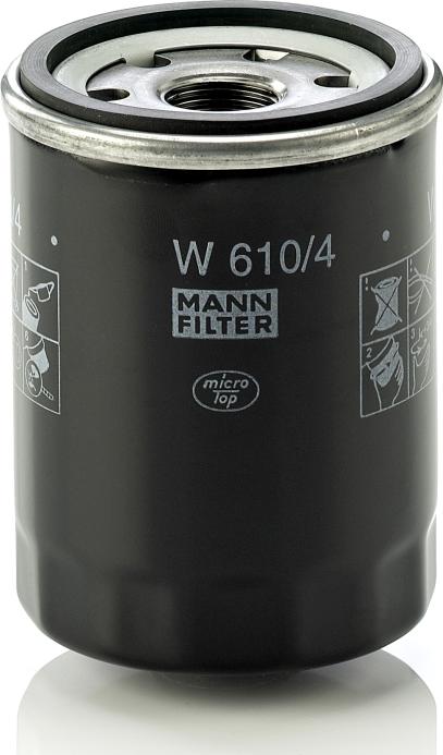 Mann-Filter W 610/4 - Масляний фільтр autocars.com.ua