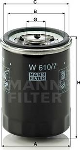 Mann-Filter W 610/7 - Фильтр масл. autodnr.net