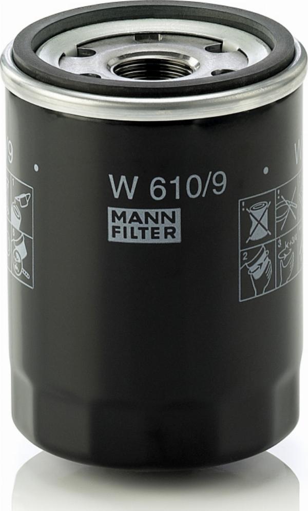 Mann-Filter W 610/9 - Масляний фільтр autocars.com.ua