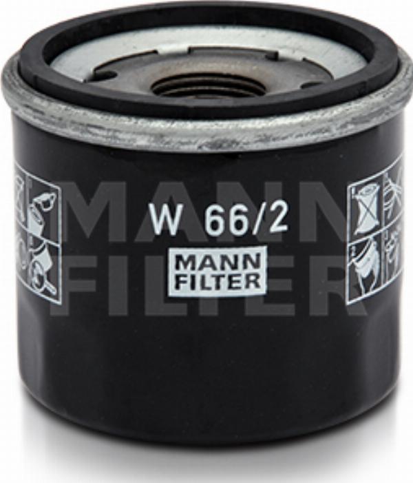 Mann-Filter W 66/2 - Масляний фільтр autocars.com.ua