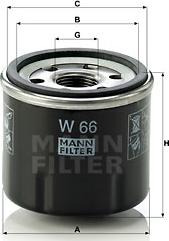 Mann-Filter W 66 - Масляный фильтр autodnr.net