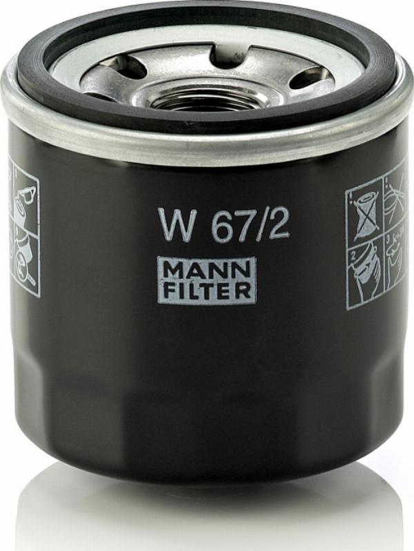 Mann-Filter W 67/2 - Масляний фільтр autocars.com.ua