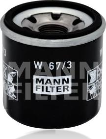 Mann-Filter W 67/3 - Масляный фильтр autodnr.net