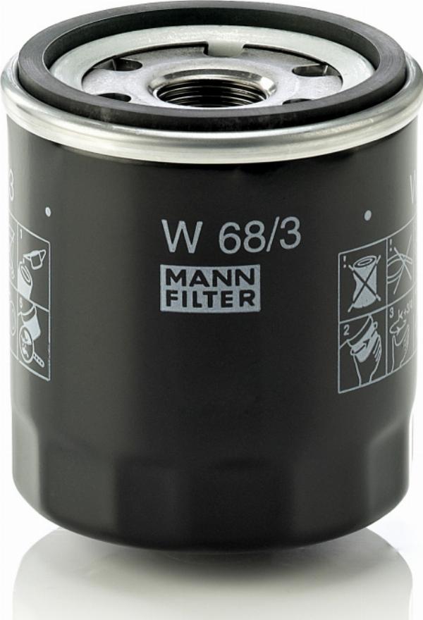 Mann-Filter W 68/3 - Масляний фільтр autocars.com.ua