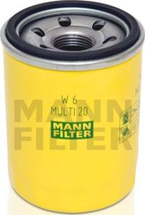 Mann-Filter W 6 MULTI 20 - Масляний фільтр autocars.com.ua