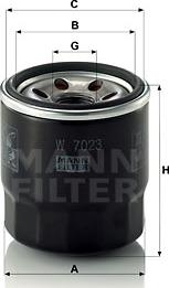 Mann-Filter W 7023 - Масляный фильтр autodnr.net