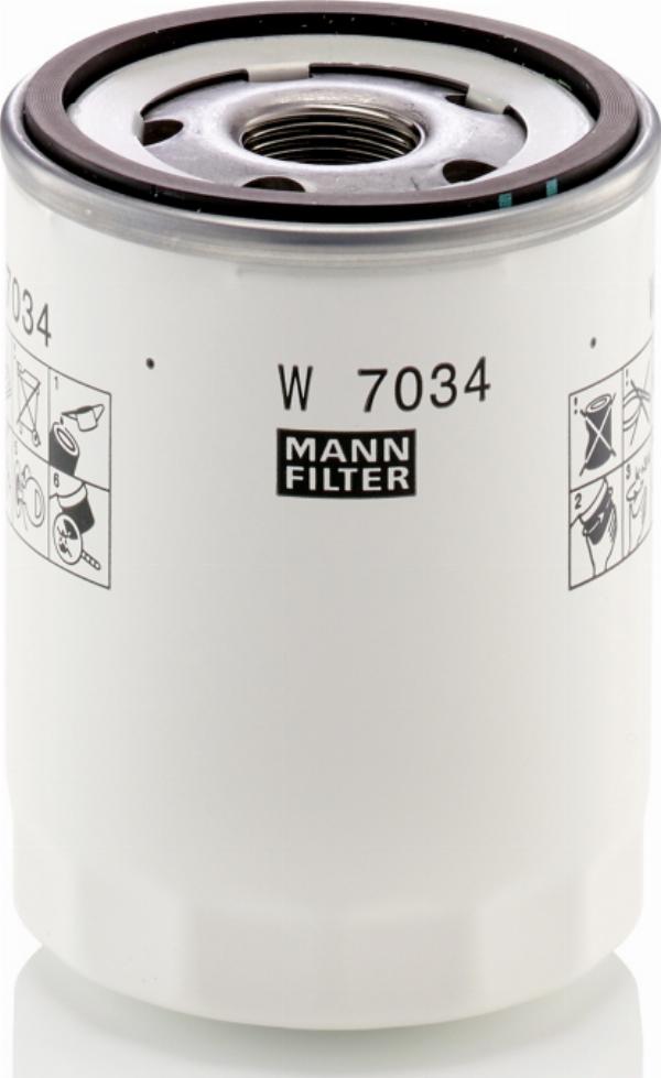 Mann-Filter W 7034 - Масляний фільтр autocars.com.ua