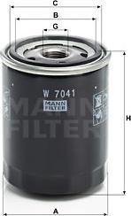 Mann-Filter W 7041 - Масляный фильтр avtokuzovplus.com.ua