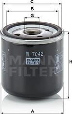 Mann-Filter W 7042 - Масляний фільтр autocars.com.ua