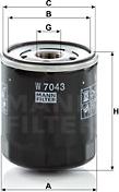 Mann-Filter W 7043 - Масляний фільтр autocars.com.ua