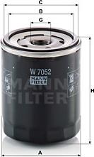 Mann-Filter W 7052 - Масляный фильтр avtokuzovplus.com.ua