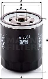 Mann-Filter W 7061 - Масляный фильтр avtokuzovplus.com.ua