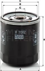 Mann-Filter W 7062 - Масляный фильтр avtokuzovplus.com.ua