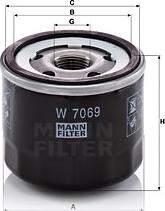 Mann-Filter W 7069 - Масляний фільтр autocars.com.ua