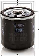 Mann-Filter W 7077 - Масляний фільтр autocars.com.ua